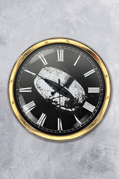 Platin Saat ساعة حائط هدية 40 سم خاتم معدني ذهبي دائري ذهبي اللون