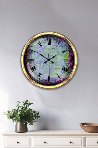 Kasva Concept Gift 40 cm Gold Metal Artistic Wall Clock