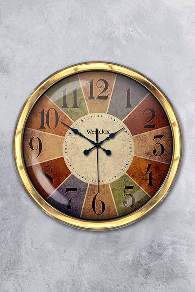 Kasva Concept Gift 40 cm Gold Metal Westclox Wall Clock