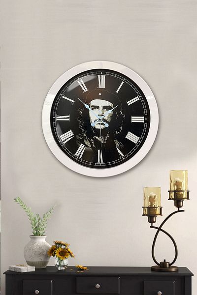 Kasva Concept 36 cm White Metal Check Vara Wall Clock