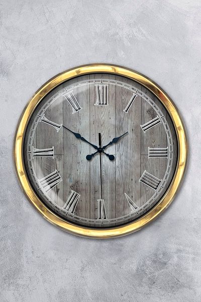 Kasva Concept Gift 40 cm Gold Metal the Wall Wall Clock