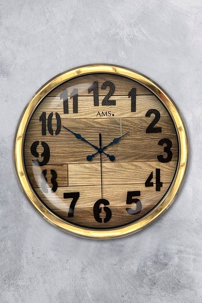 Kasva Concept Gift 40 cm Gold Metal Plain Wall Clock