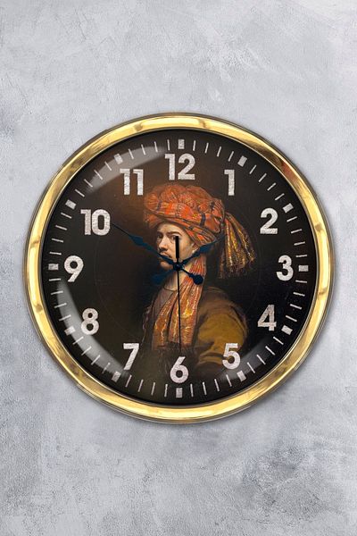 Kasva Concept Δώρο 40 εκ. Χρυσό Μεταλλικό Οθωμανικό Ρολόι Τοίχου