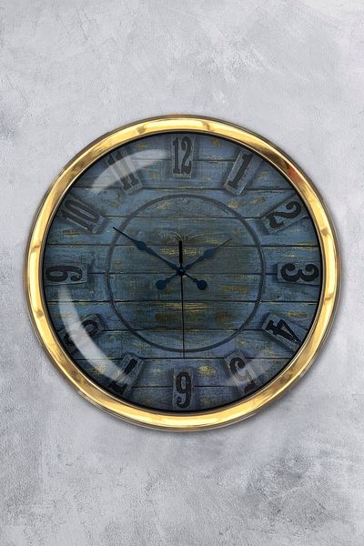 Kasva Concept Gift 40 cm Gold Metal Retro Wall Clock