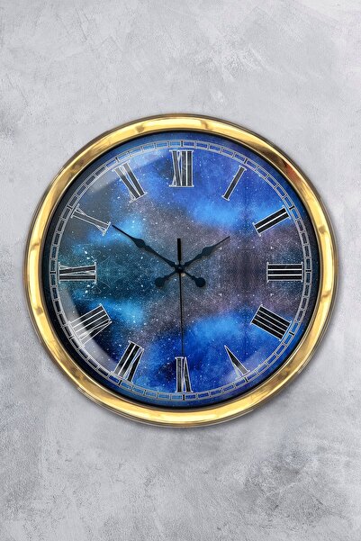 Kasva Concept هدية ساعة حائط شعاعية معدنية ذهبية مقاس 40 سم