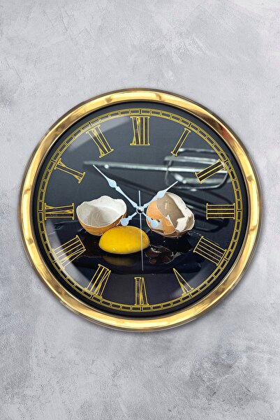 Platin Saat هدية ساعة حائط مطبخ معدنية ذهبية مقاس 40 سم