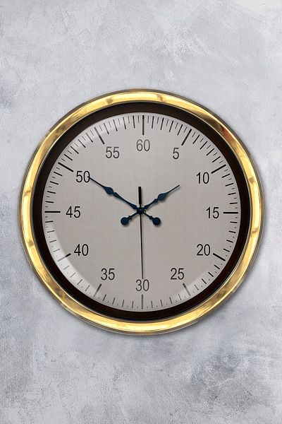 Kasva Concept Gift 40 cm Gold Metal Classic Wall Clock