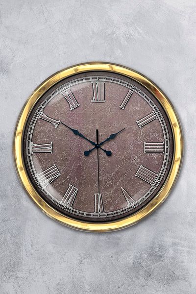 Kasva Concept 2022 40 cm Gold Metal Classy Wall Clock Clock