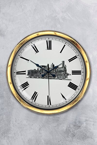 Kasva Concept هدية ساعة حائط معدنية ذهبية مقاس 40 سم