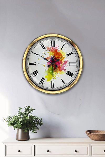 Kasva Concept Gift 40 cm Gold Metal Design Wall Clock