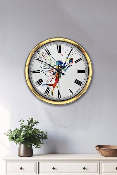 Kasva Concept Gift 40 cm Gold Metal Tooth Wall Clock