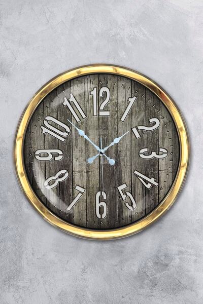 Platin Saat هدية ساعة حائط معدنية ذهبية عتيقة مقاس 40 سم