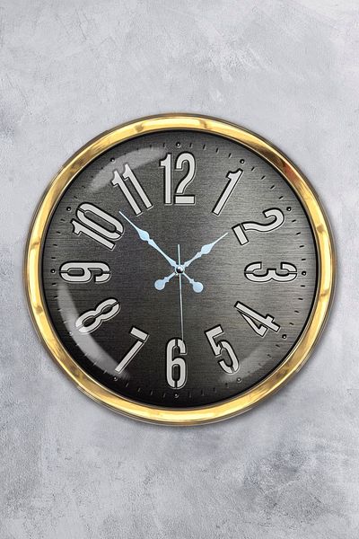 Kasva Concept Gift 40 cm Gold Metal Decorative Wall Clock