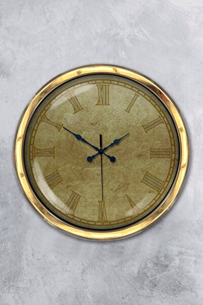Platin Saat هدية ساعة حائط معدنية ذهبية عتيقة مقاس 40 سم