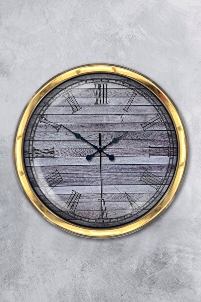 Platin Saat هدية ساعة حائط معدنية ذهبية عتيقة مقاس 40 سم