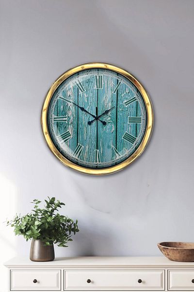 Kasva Concept Gift 40 cm Gold Metal Cool Wall Clock