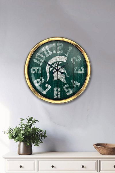 Kasva Concept Gift 40 cm Gold Metal Byzantine Wall Clock