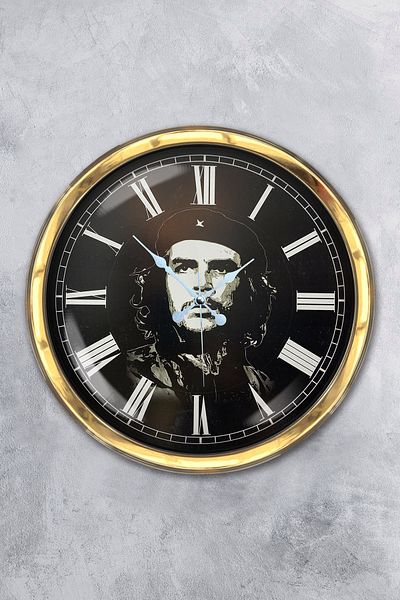 Kasva Concept Gift 40 cm Gold Metal Check Vara Wall Clock