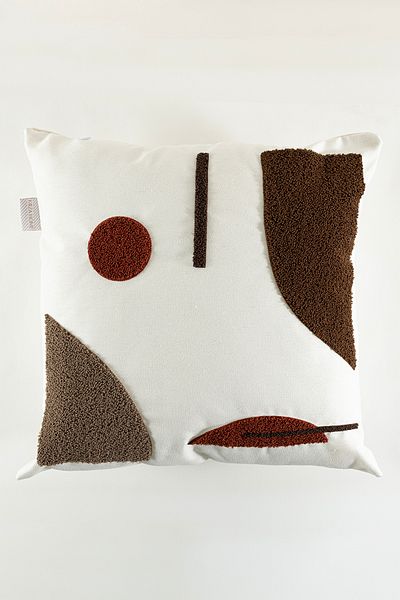 Koza Home Craft Multi 43X43 Abstract Patterned Bead Fiber Throw Pillow with Inner Filling - Multicolor 35304A