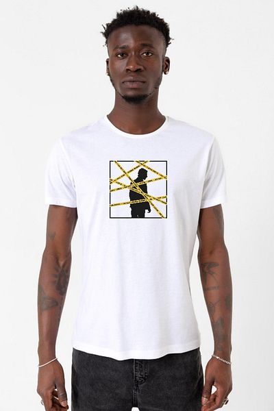 Tshirthane The Mentalist Crime Scene Tape Λευκό ανδρικό μπλουζάκι ποδηλασίας