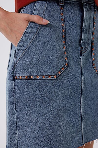 Lee Cooper Rıta 1 Kadın Jean Etek Causa Blue