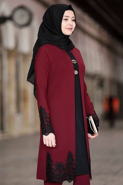 Modaviki Claret Red Sema Διπλό Σετ SN28