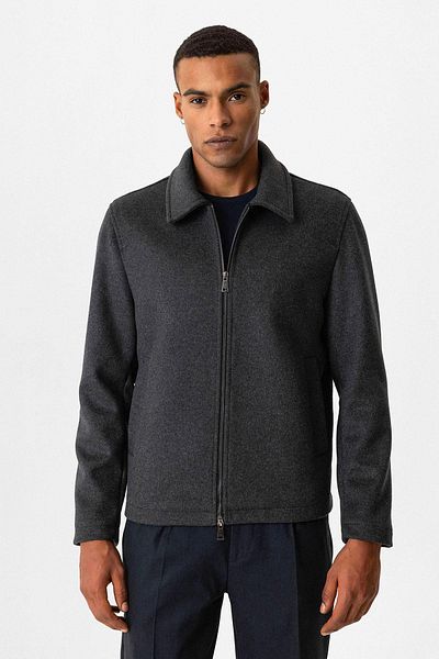 Antioch Anthracite Wool Blended Seasonal Men's Coat