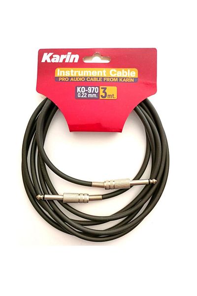 Karin K0-970 3m-bkr Black Guitar Cable