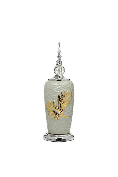 Vitale Gold Beyaz Kapaklı Uzun Vazo Ak.je0166