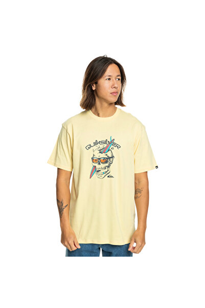 Quiksilver One Last Surf Erkek Sarı Tişört ERKEK T-SHIRT EQYZT07674