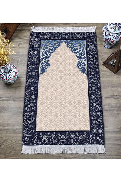 Doruklar Home Collection Digital Printing Non-Slip Base Washable Tufted Prayer Rug