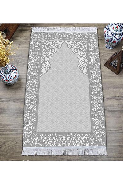 Doruklar Home Collection Digital Printing Non-Slip Base Washable Tufted Prayer Rug