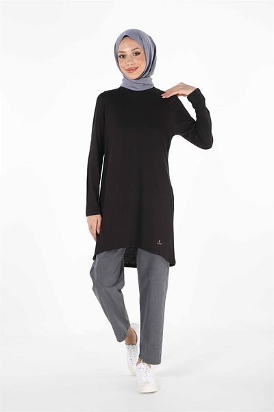 Plistre 1875_plistre Printed Basic Hijab Tunic