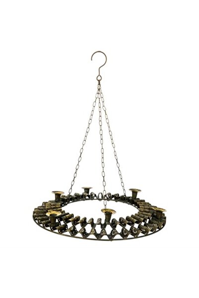 Vitale Eskitme Metal Oval Altılı Mumluk 47x7 cm AK.DM0001