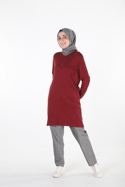 Plistre 1455_Printed Stoned Hijab Tunic