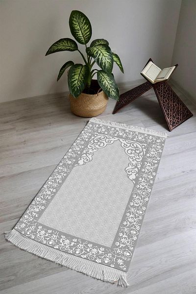 Doruklar Home Collection Digital Printing Non-Slip Base Washable Tufted Prayer Rug