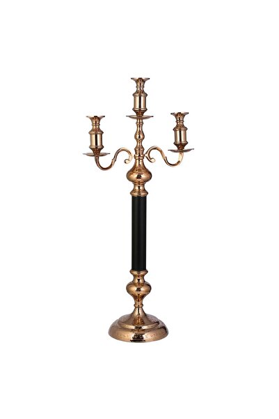 Vitale Andre 3'lü Bakır Şamdan 99 Cm Ak.ır0276