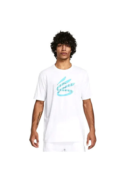 Under Armour Curry Champ Mindset Erkek Beyaz Basketbol T-Shirt 1383382-100