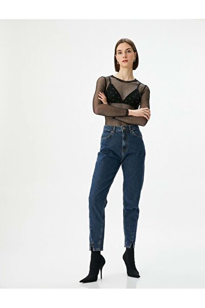 Koton بنطال ملابس نسائية - 4WAL40012MD نيلي متوسط