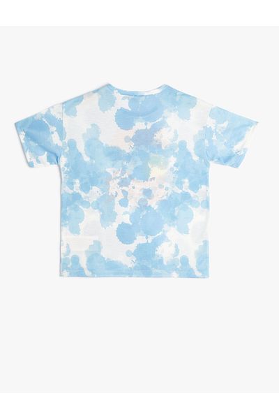 Koton T-Shirt Tie-Dye Pattern με εμπριμέ κοντό μανίκι λαιμόκοψη