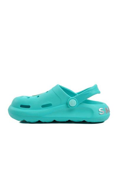 AYAKMOD Water Green Patterned Children's Sabo Slippers