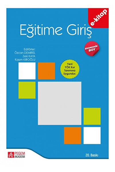Pegem Akademi Yayıncılık Eğitime Giriş - (Ekonomik Boy) (e-kitap)