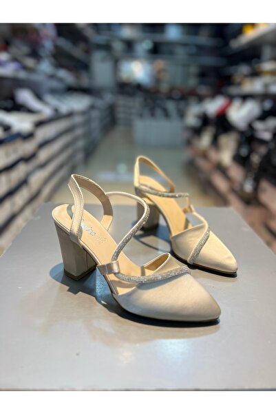 Hacıoğlu Ayakkabı Pantofi de damă Kriste Bell cu toc elegant Stone