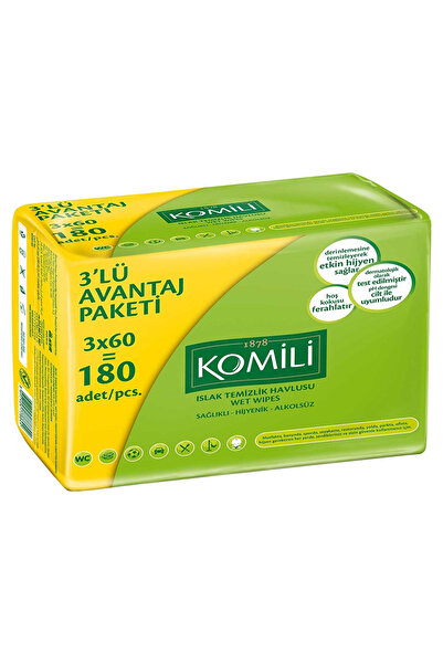Komili Islak Havlu 3x60'lı