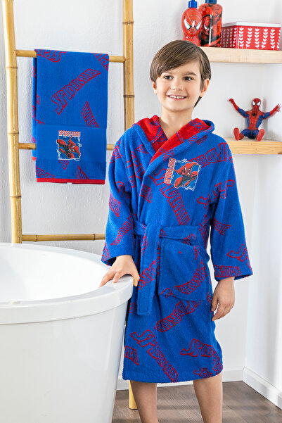Özdilek Spiderman Strong Disney Lisanslı Çocuk Bornoz Seti