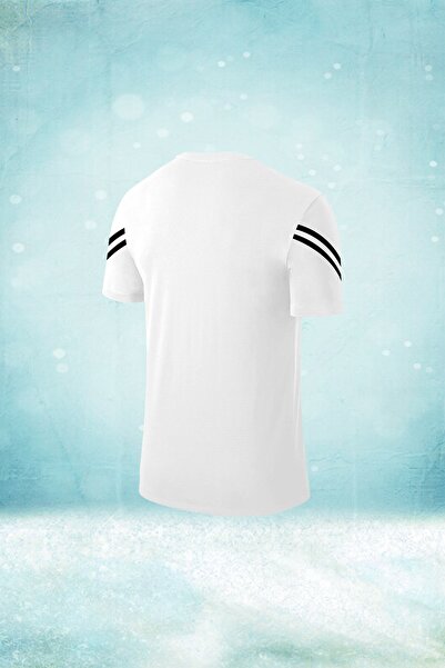 POSEIDON STORM Plus Size Men's White Dri-Fit Fabric Comfortable Crew Neck T-Shirt for Walking (4XL- 10XL)