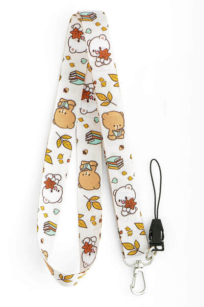 Apptakı Yavru Ayılar Yaka Kartı Boyun Askı İpi Telefon Askı İpi - ASK0223