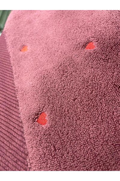 deryame Lubow Love Fuchsia Red Embroidered 70x140 6-Piece Towel Set