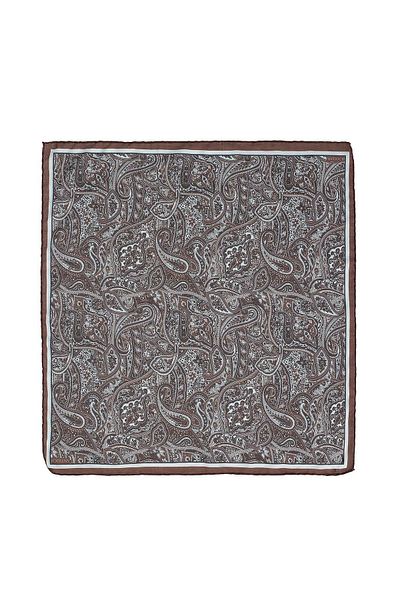 Antioch Dark Brown Ethnic Pattern Scarf