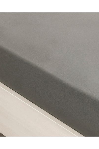English Home Single Plain Cotton Bed Sheet - Pebble